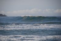 Check out the head high surf at Playa Langosta