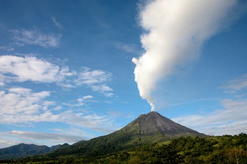 Arenal Volcano blowing smoke