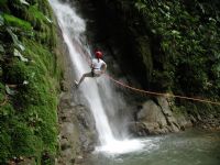Rappel down waterfalls on a canyoning trip